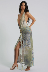 Cindy Plunge Maxi Dress